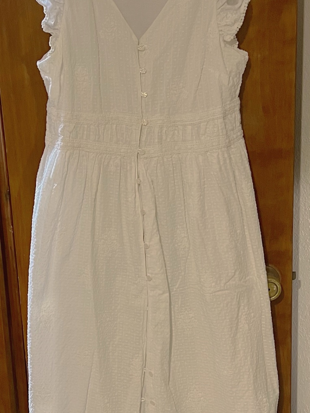 Rachel Zoe White Blouse with Crochet Trim